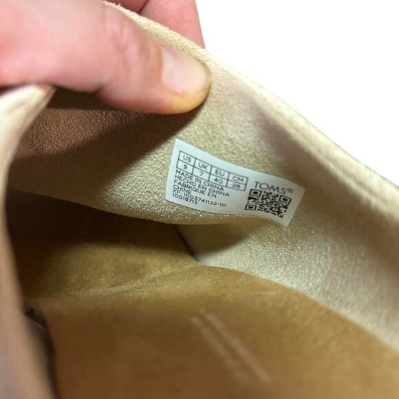 TOMS Women's Florence Sandal, Honey Beige, Peep Toe Platform, Suede, Slip On - Picture 9 of 9